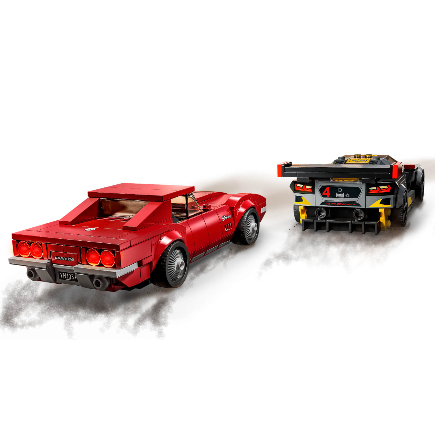 76903 Chevrolet Corvette C8.R Race Car and 1968 Chevrolet Corvette