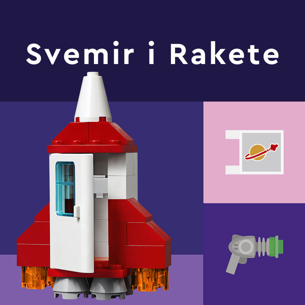 Pronađite igračke za djecu koja vole svemir s ovim širokim izborom LEGO kompleta za izgradnju, kompleta za igru i figura. Sjajni pokloni za djevojčice i dječake svih uzrasta i sve mlade astronaute koji žele kreirati vlastite svemirske avanture.