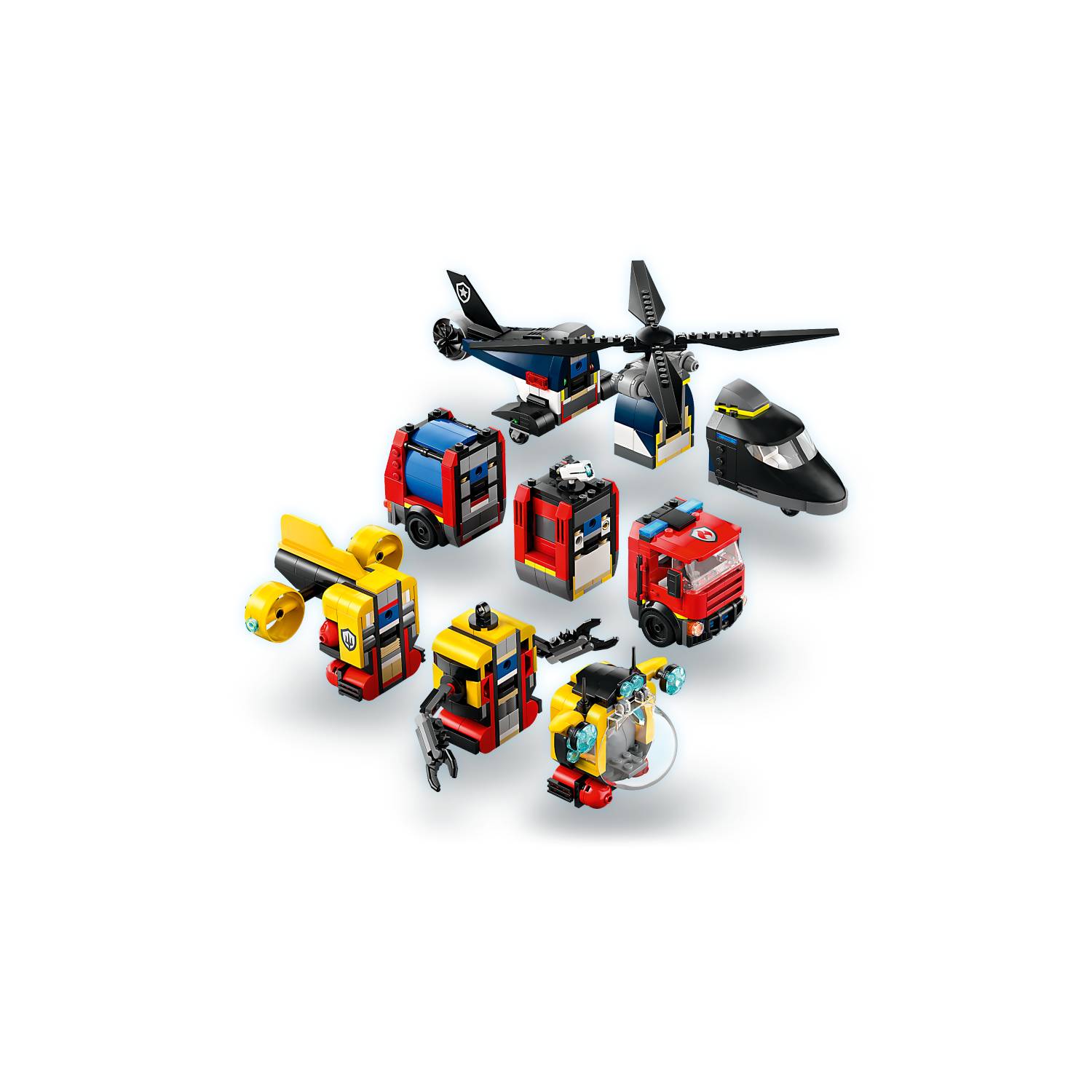 Lego 60462 Helikopter, vatrogasni kamion i podmornica