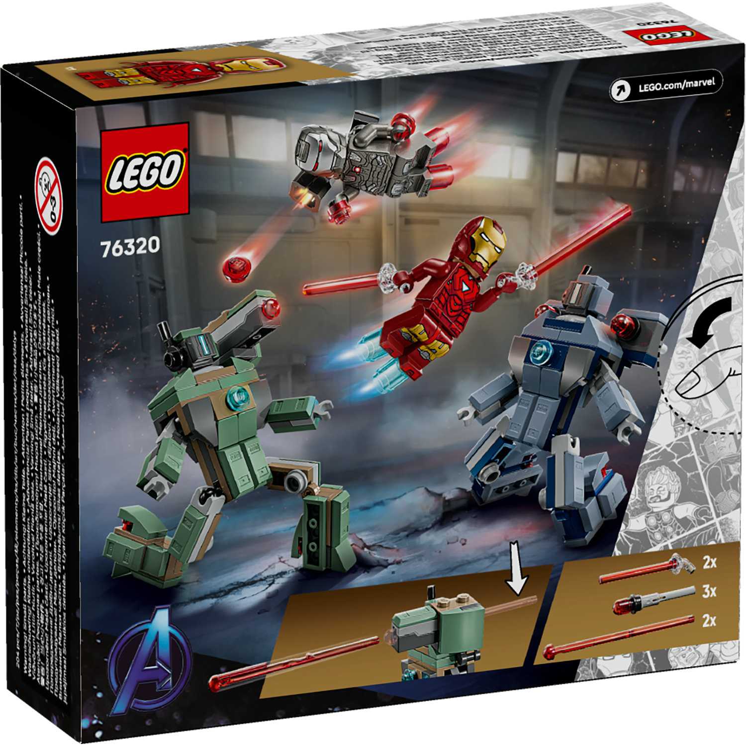 Lego 76320 Iron Man I War Machine Protiv Hammer Dronova