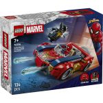 Lego 76336 Spider-Man car vs. Venomized Wolverine