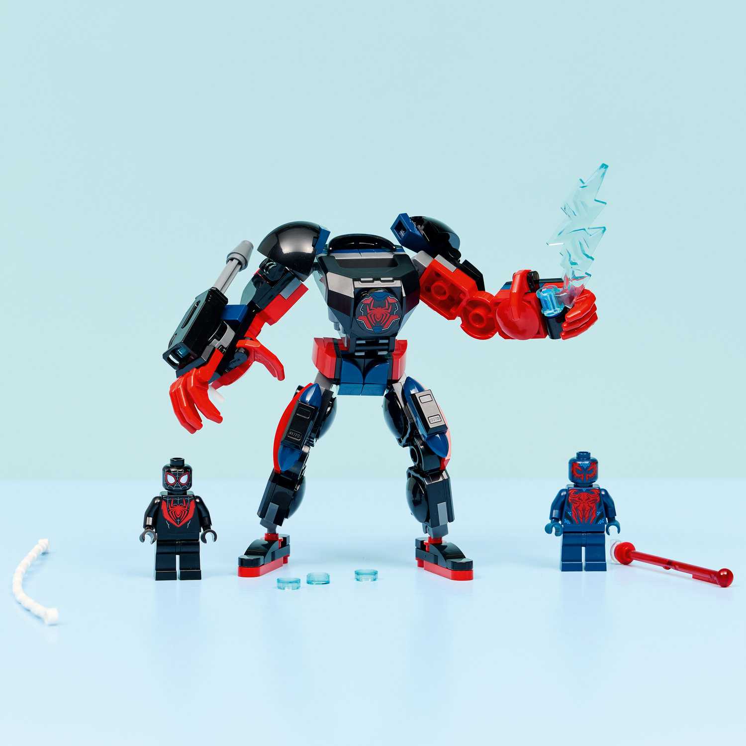 Lego 76337 Miles Morales mech vs. Spider-Man 2099