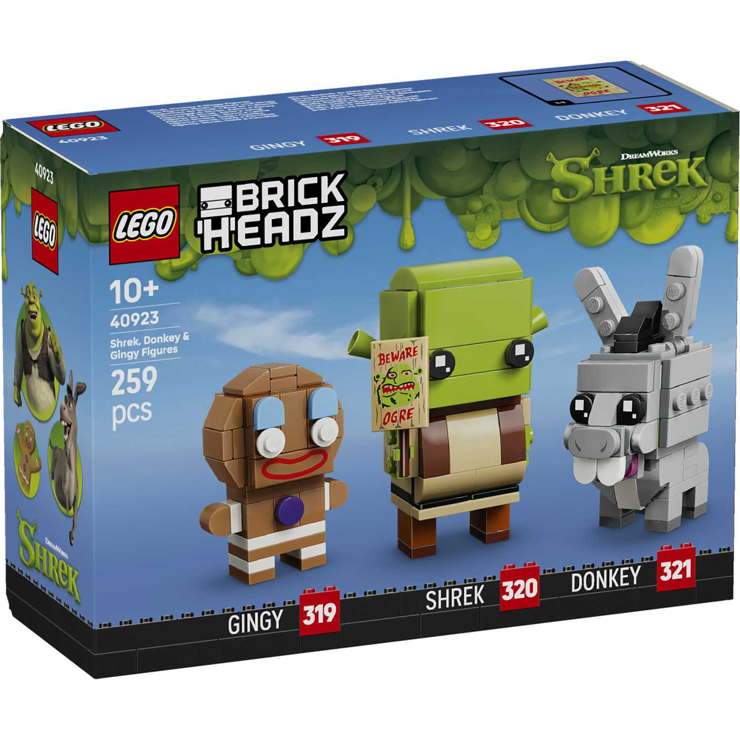 40923 Shrek, Donkey & Gingy figure