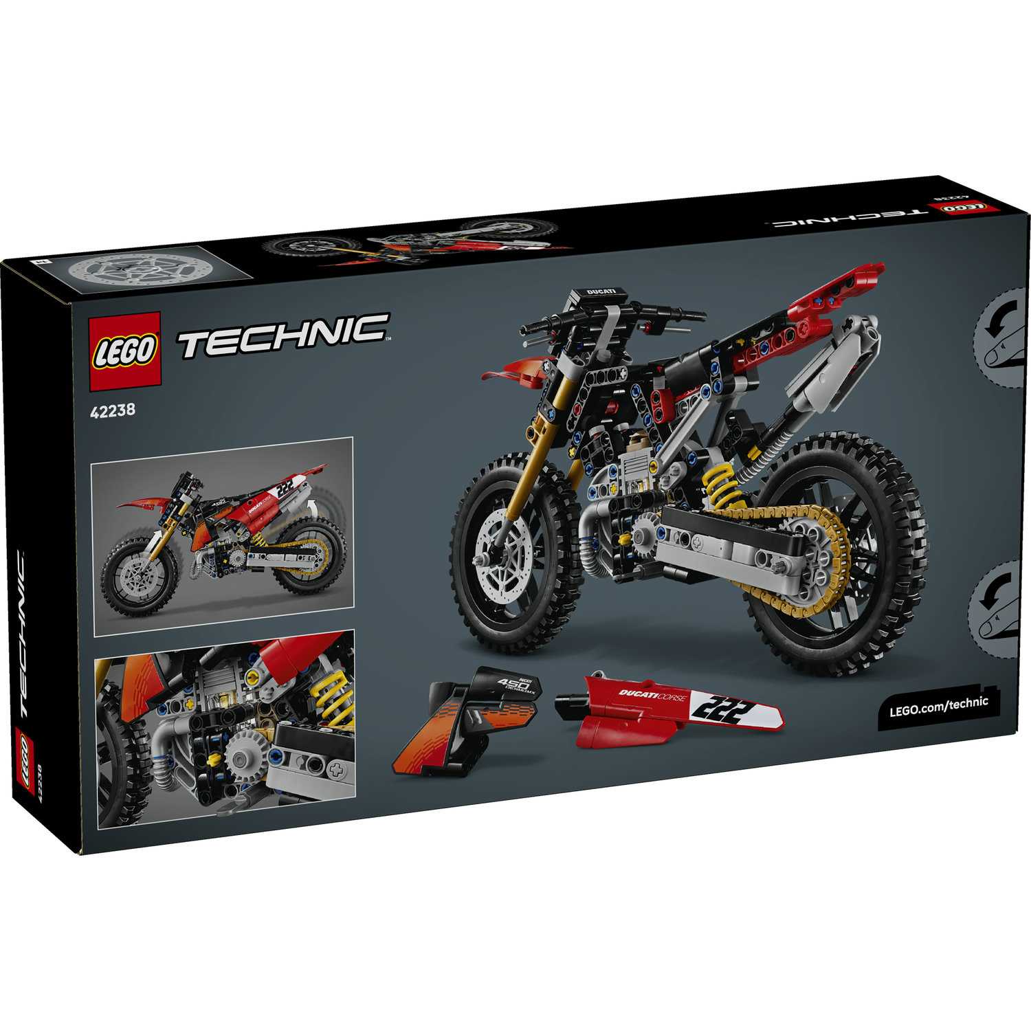 Lego 42238 Ducati Desmo450 MX motor